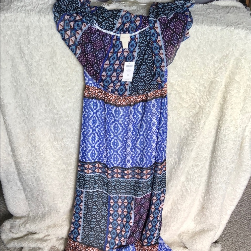 Chico's  NWT Maxi Dress, blue multi